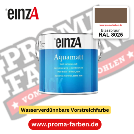 einzA Aquamatt RAL 8025 Blassbraun – matte, wasserverdünnbare Acryl-PU-Lackfarbe, online kaufen bei Proma Farben