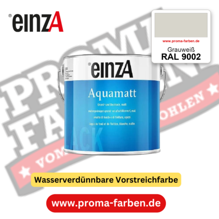 einzA Aquamatt RAL 9002 Grauweiß – matte, wasserverdünnbare Acryl-PU-Lackfarbe, online kaufen bei Proma Farben