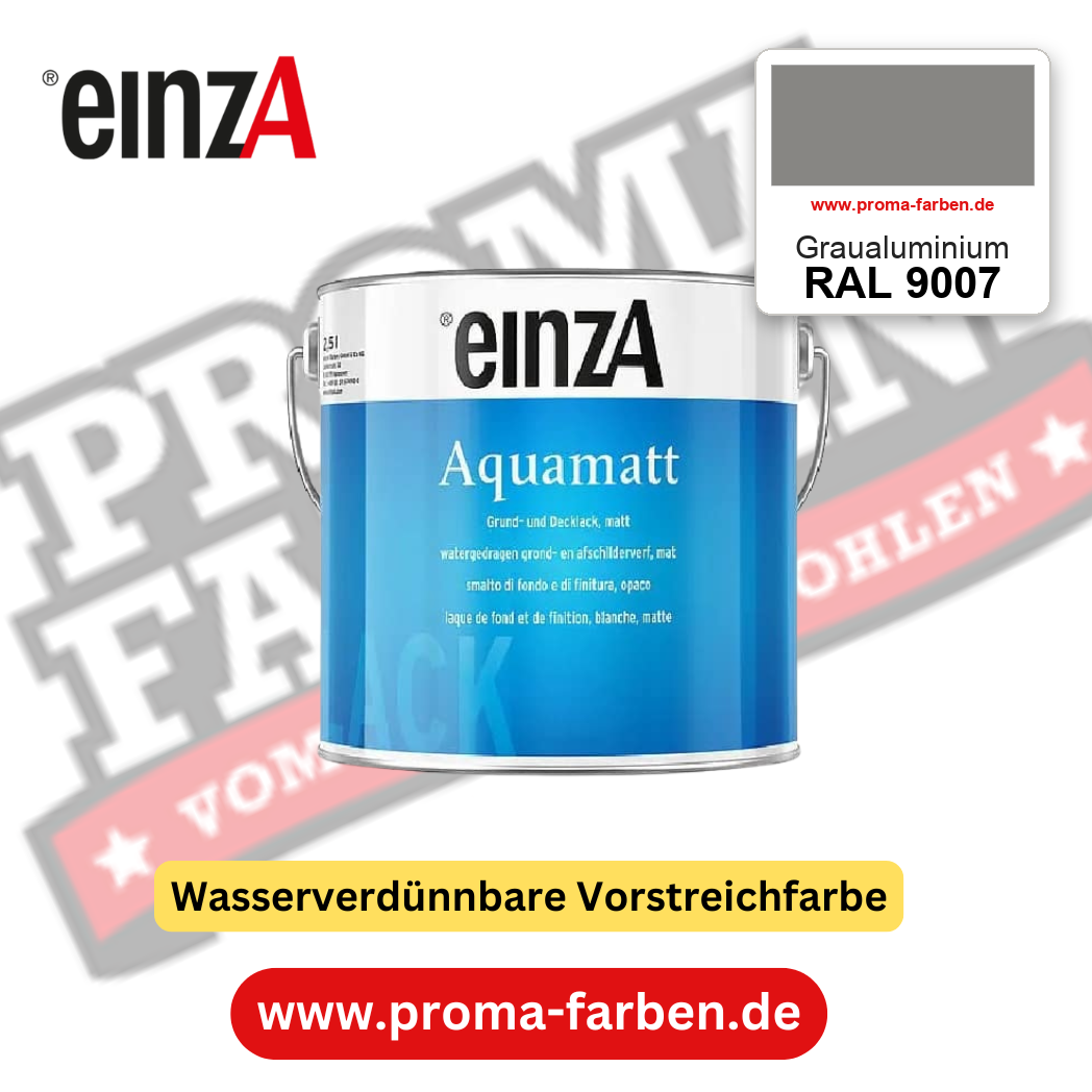 einzA Aquamatt RAL 9007 Graualuminium – matte, wasserverdünnbare Acryl-PU-Lackfarbe, online kaufen bei Proma Farben