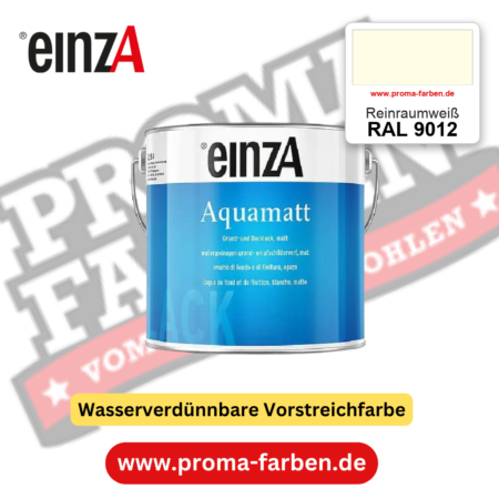 einzA Aquamatt RAL 9012 Reinraumweiß – matte, wasserverdünnbare Acryl-PU-Lackfarbe, online kaufen bei Proma Farben