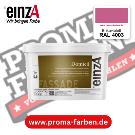 einzA Domicil Fassadenfarbe RAL 4003 Erikaviolett – seidenmatte Fassadenfarbe, online kaufen bei Proma Farben