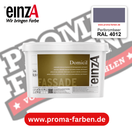 einzA Domicil Fassadenfarbe RAL 4012 Perlbrombeer – seidenmatte Fassadenfarbe, online kaufen bei Proma Farben