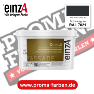 einzA Domicil Fassadenfarbe RAL 7021 Schwarzgrau