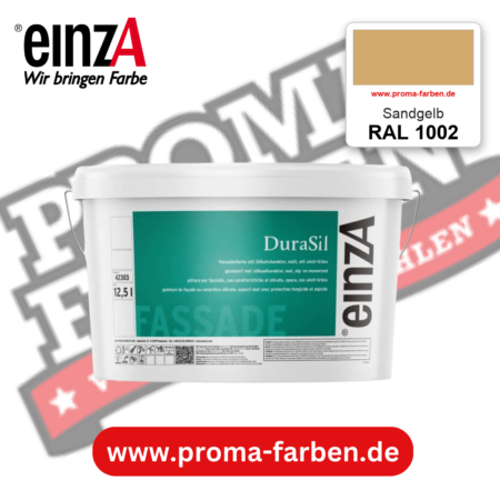 einzA DuraSil Fassadenfarbe RAL 1002 Sandgelb – online kaufen bei Proma Farben