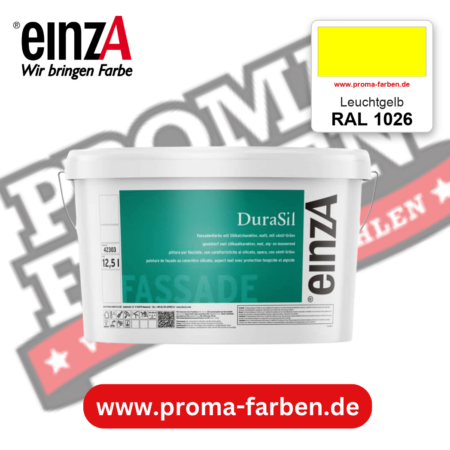 einzA DuraSil Fassadenfarbe RAL 1026 Leuchtgelb – online kaufen bei Proma Farben