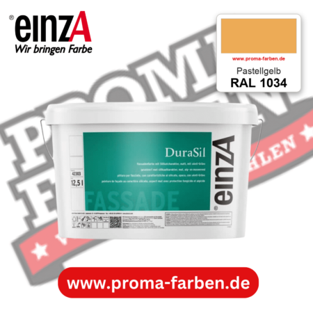 einzA DuraSil Fassadenfarbe RAL 1034 Pastellgelb – online kaufen bei Proma Farben