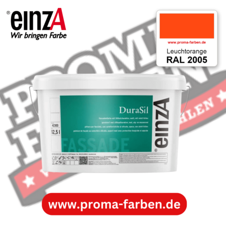 einzA DuraSil Fassadenfarbe RAL 2005 Leuchtorange – online kaufen bei Proma Farben
