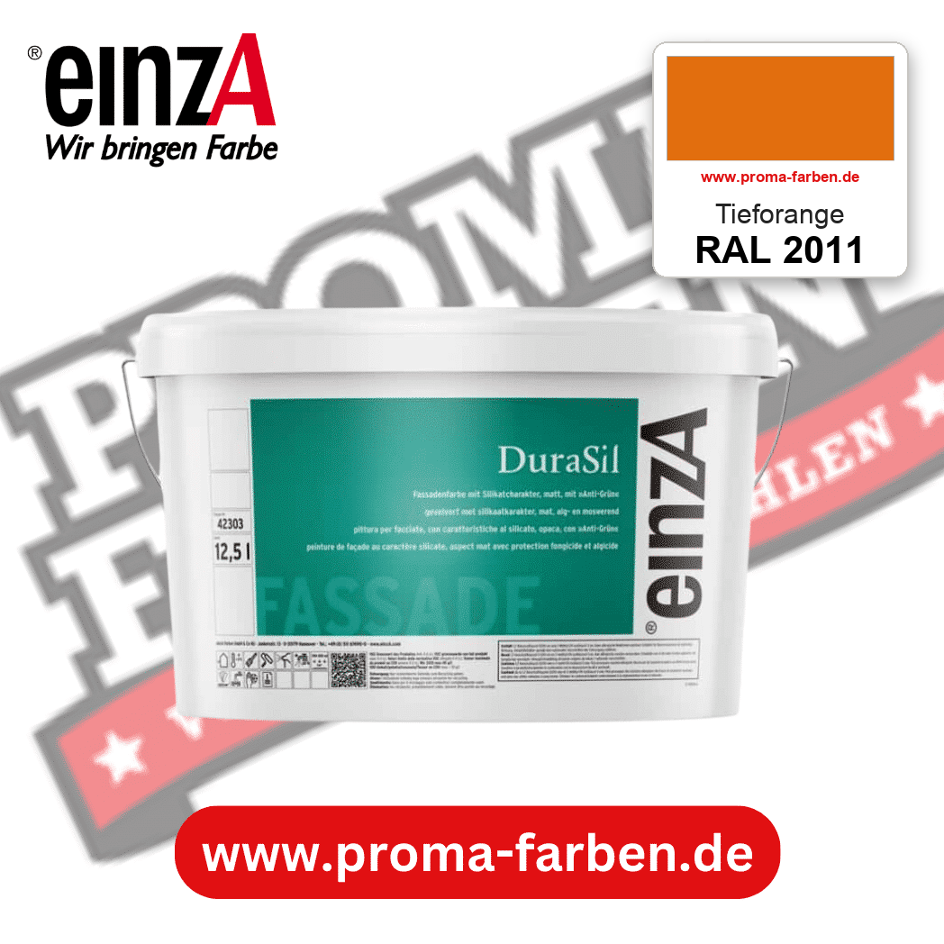 einzA DuraSil Fassadenfarbe RAL 2011 Tieforange – online kaufen bei Proma Farben