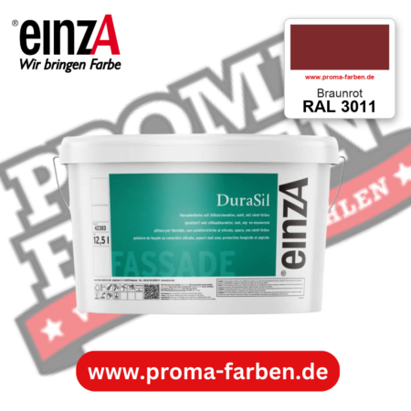 einzA DuraSil Fassadenfarbe RAL 3011 Braunrot – online kaufen bei Proma Farben