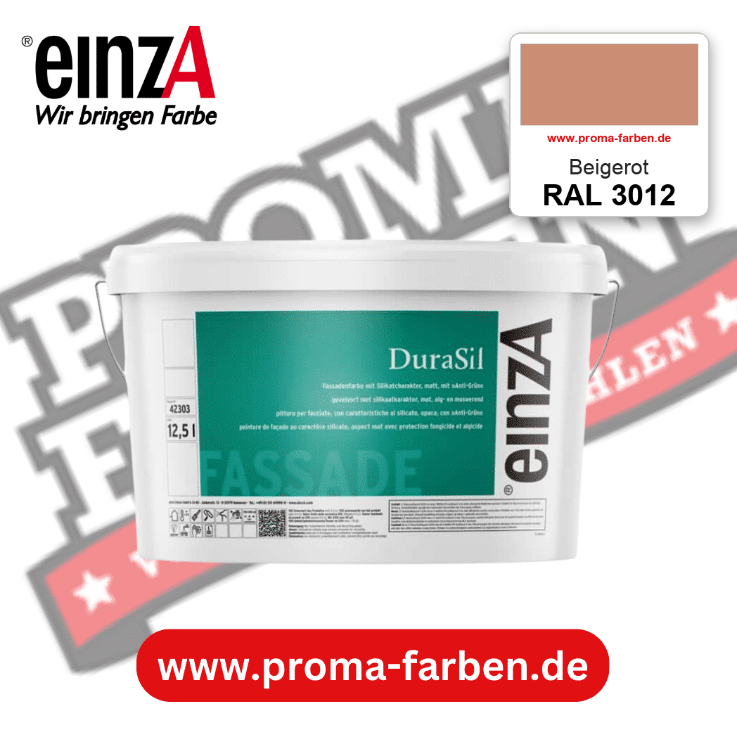 einzA DuraSil Fassadenfarbe RAL 3012 Beigerot – online kaufen bei Proma Farben