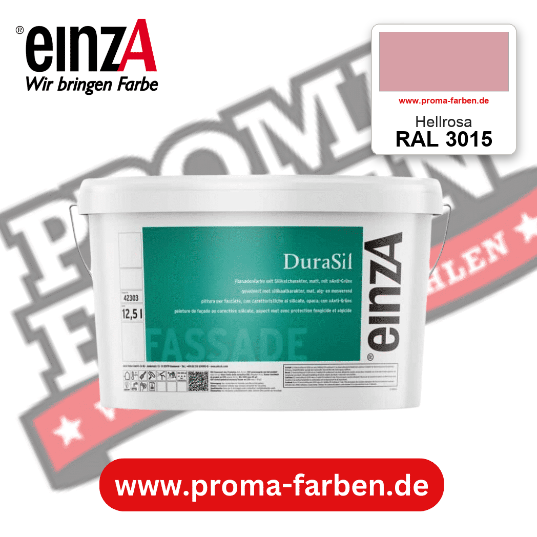 einzA DuraSil Fassadenfarbe RAL 3015 Hellrosa – online kaufen bei Proma Farben