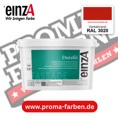 einzA DuraSil Fassadenfarbe RAL 3020 Verkehrsrot – online kaufen bei Proma Farben