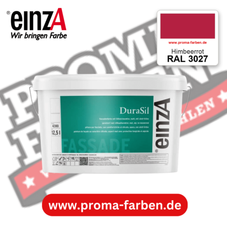 einzA DuraSil Fassadenfarbe RAL 3027 Himbeerrot – online kaufen bei Proma Farben