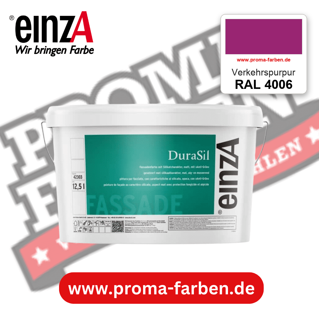 einzA DuraSil Fassadenfarbe RAL 4006 Verkehrspurpur – online kaufen bei Proma Farben