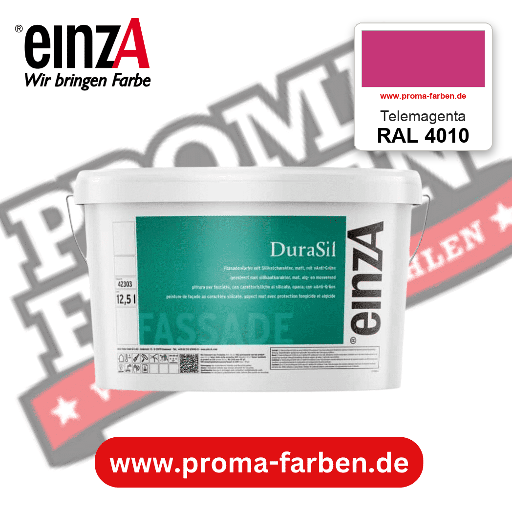 einzA DuraSil Fassadenfarbe RAL 4010 Telemagenta – online kaufen bei Proma Farben