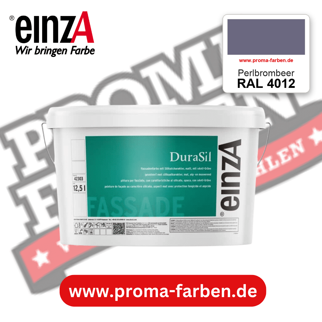 einzA DuraSil Fassadenfarbe RAL 4012 Perlbrombeer – online kaufen bei Proma Farben