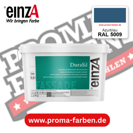 einzA DuraSil Fassadenfarbe RAL 5009 Azurblau – online kaufen bei Proma Farben