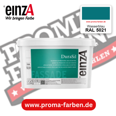 einzA DuraSil Fassadenfarbe RAL 5021 Wasserblau – online kaufen bei Proma Farben