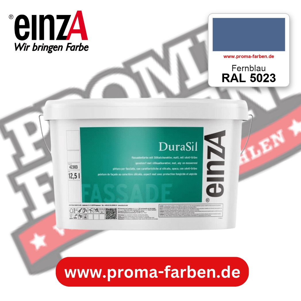 einzA DuraSil Fassadenfarbe RAL 5023 Fernblau – online kaufen bei Proma Farben