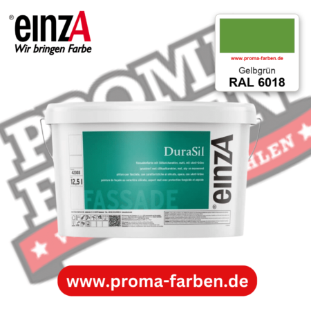 einzA DuraSil Fassadenfarbe RAL 6018 Gelbgrün – online kaufen bei Proma Farben