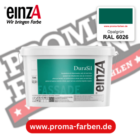 einzA DuraSil Fassadenfarbe RAL 6026 Opalgrün – online kaufen bei Proma Farben