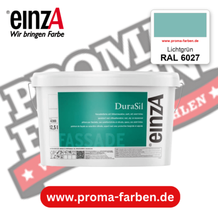 einzA DuraSil Fassadenfarbe RAL 6027 Lichtgrün – online kaufen bei Proma Farben