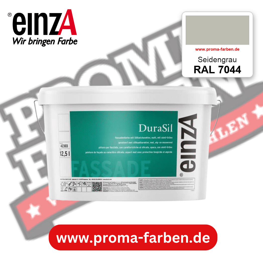 einzA DuraSil Fassadenfarbe RAL 7044 Seidengrau – online kaufen bei Proma Farben