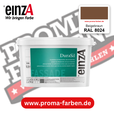 einzA DuraSil Fassadenfarbe RAL 8024 Beigebraun – online kaufen bei Proma Farben