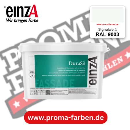 einzA DuraSil Fassadenfarbe RAL 9003 Signalweiß – online kaufen bei Proma Farben