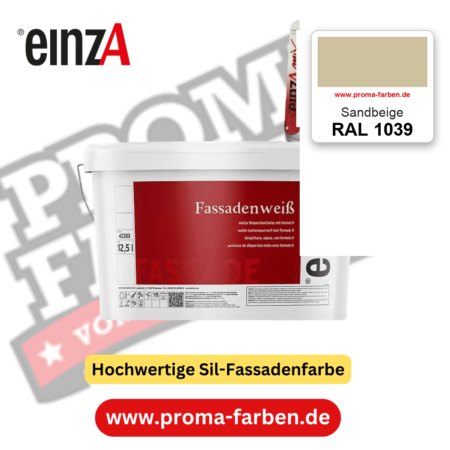einzA Fassadenweiß RAL 1039 Sandbeige – online kaufen bei Proma Farben
