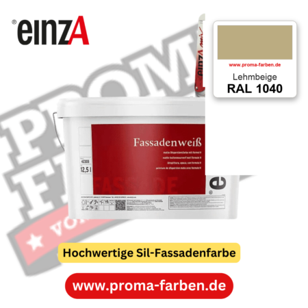 einzA Fassadenweiß RAL 1040 Lehmbeige – online kaufen bei Proma Farben
