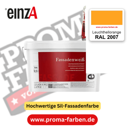einzA Fassadenweiß RAL 2007 Leuchthellorange – online kaufen bei Proma Farben