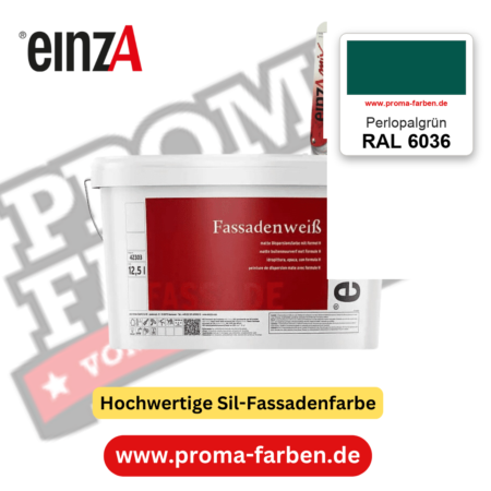 einzA Fassadenweiß RAL 6036 Perlopalgrün – online kaufen bei Proma Farben
