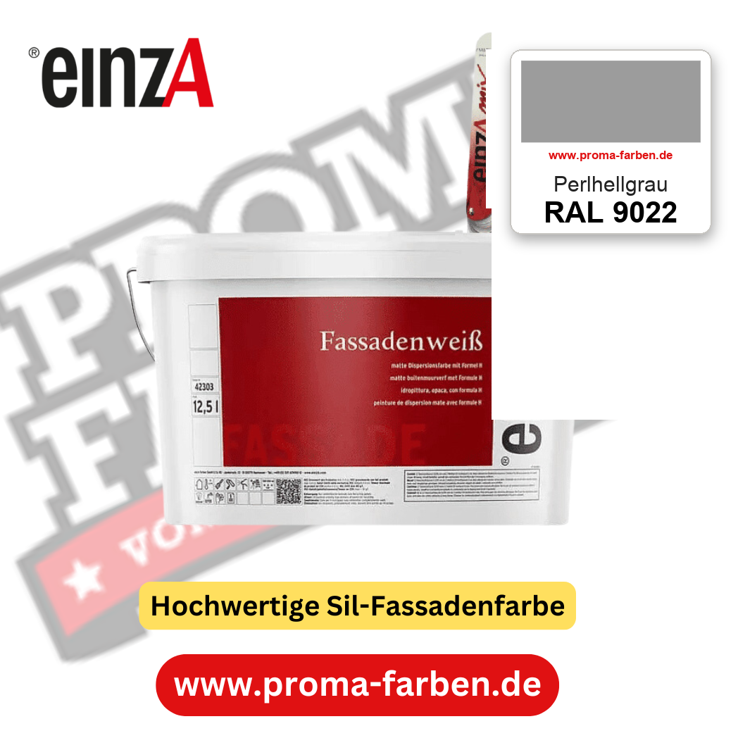 einzA Fassadenweiß RAL 9022 Perlhellgrau – online kaufen bei Proma Farben
