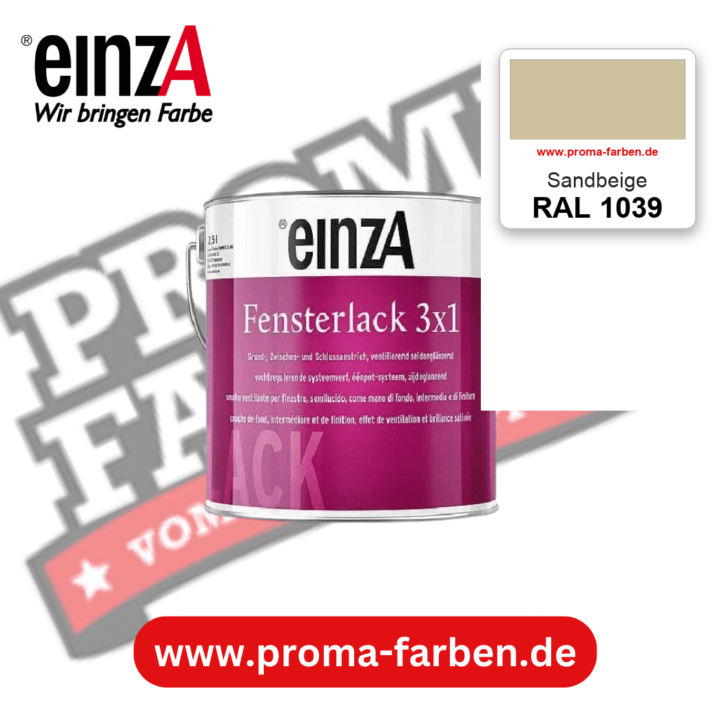 einzA Fensterlack 3x1 RAL 1039 Sandbeige – online kaufen bei Proma Farben