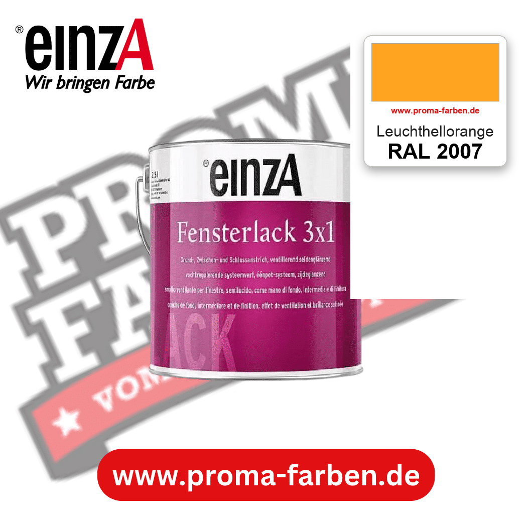 einzA Fensterlack 3x1 RAL 2007 Leuchthellorange – online kaufen bei Proma Farben