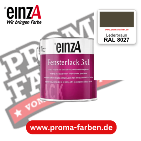einzA Fensterlack 3x1 RAL 8027 Lederbraun – online kaufen bei Proma Farben