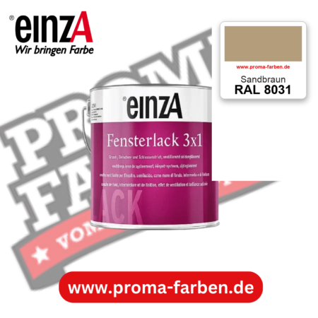 einzA Fensterlack 3x1 RAL 8031 Sandbraun – online kaufen bei Proma Farben