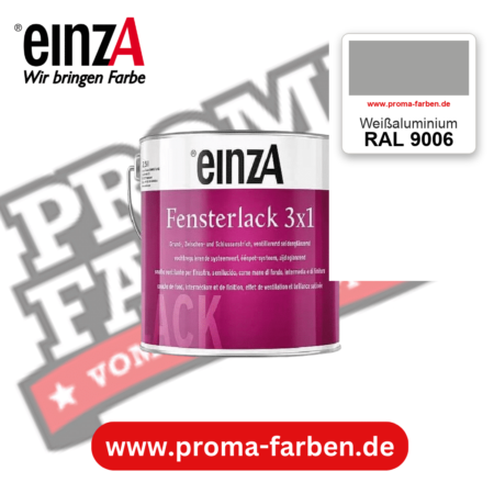 einzA Fensterlack 3x1 RAL 9006 Weißaluminium – online kaufen bei Proma Farben