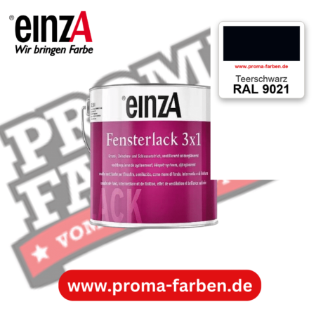 einzA Fensterlack 3x1 RAL 9021 Teerschwarz – online kaufen bei Proma Farben