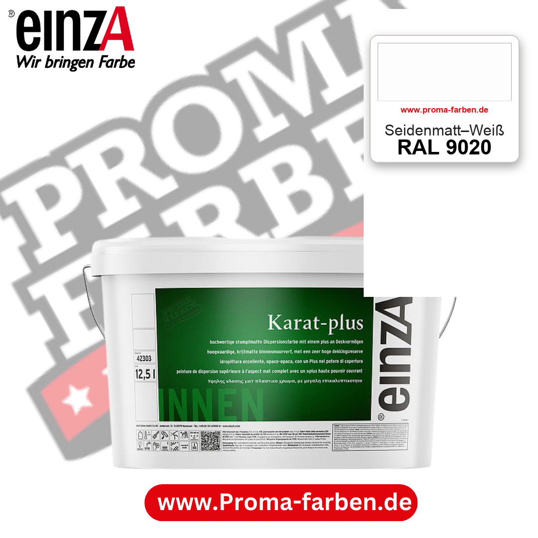 einzA Karat-plus RAL 9020 Seidenmatt–Weiß – online kaufen bei Proma Farben