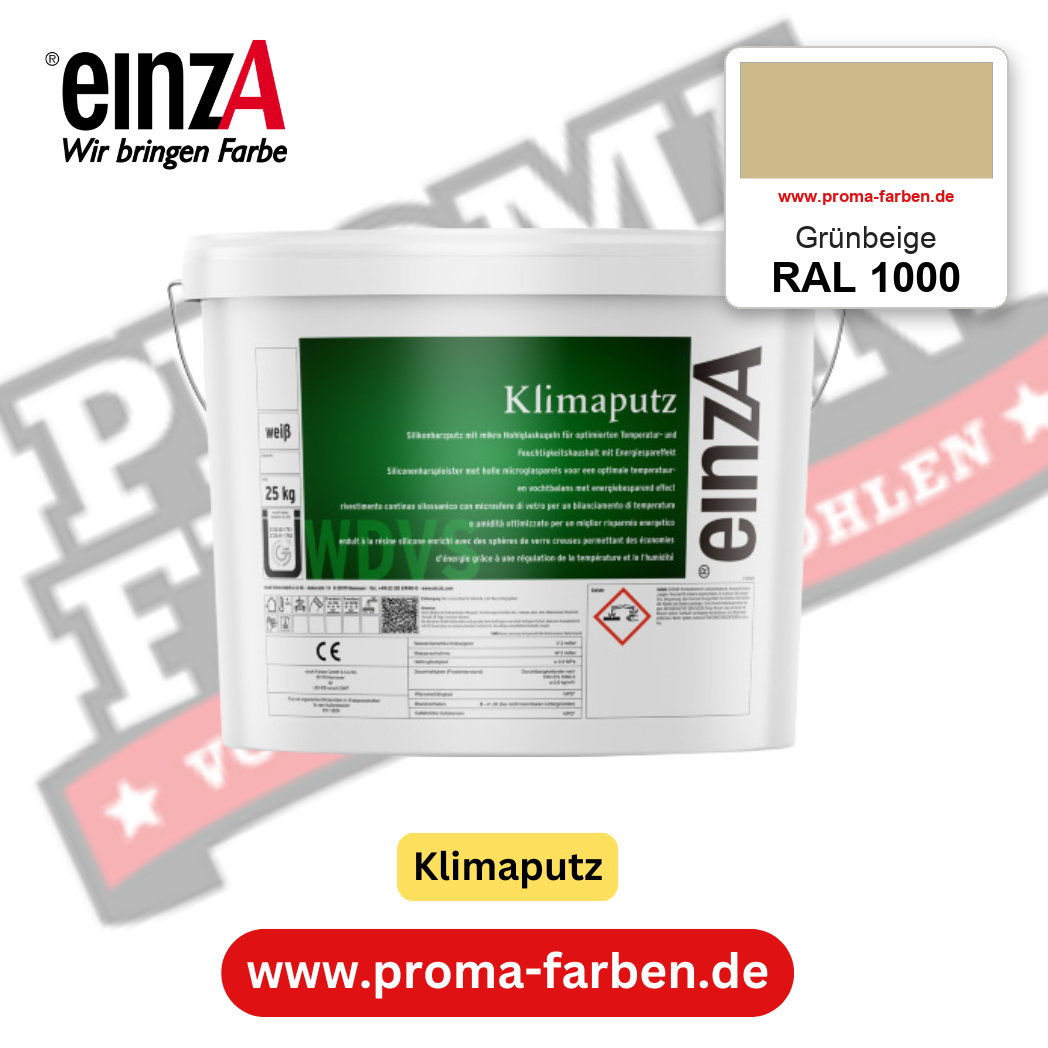 einzA Klimaputz RAL 1000 Grünbeige – online kaufen bei Proma Farben