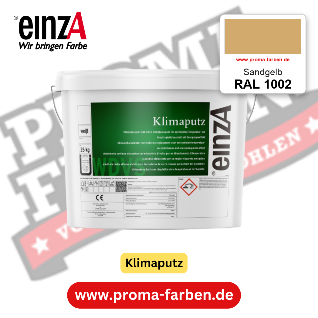einzA Klimaputz RAL 1002 Sandgelb – online kaufen bei Proma Farben
