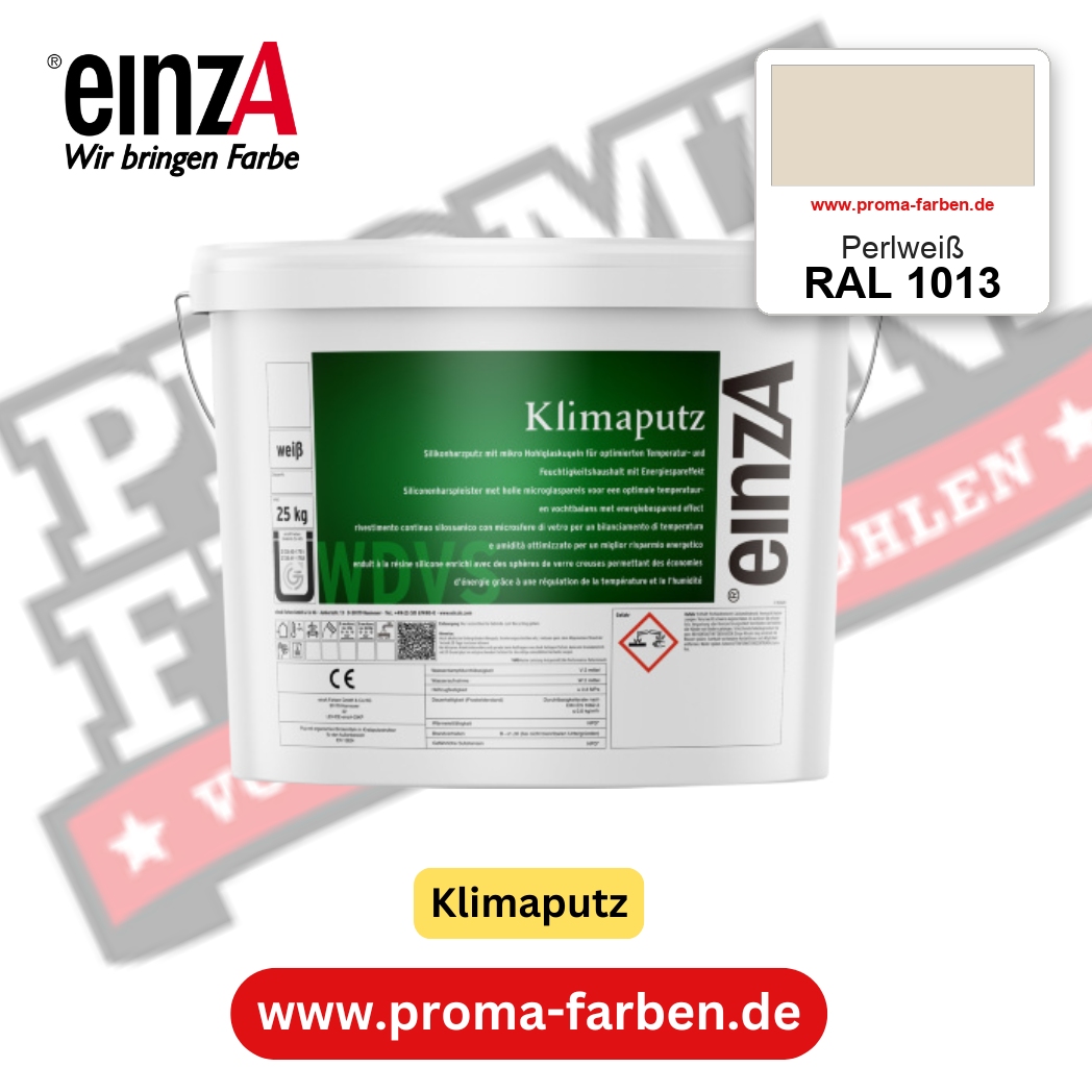 einzA Klimaputz RAL 1013 Perlweiß – online kaufen bei Proma Farben