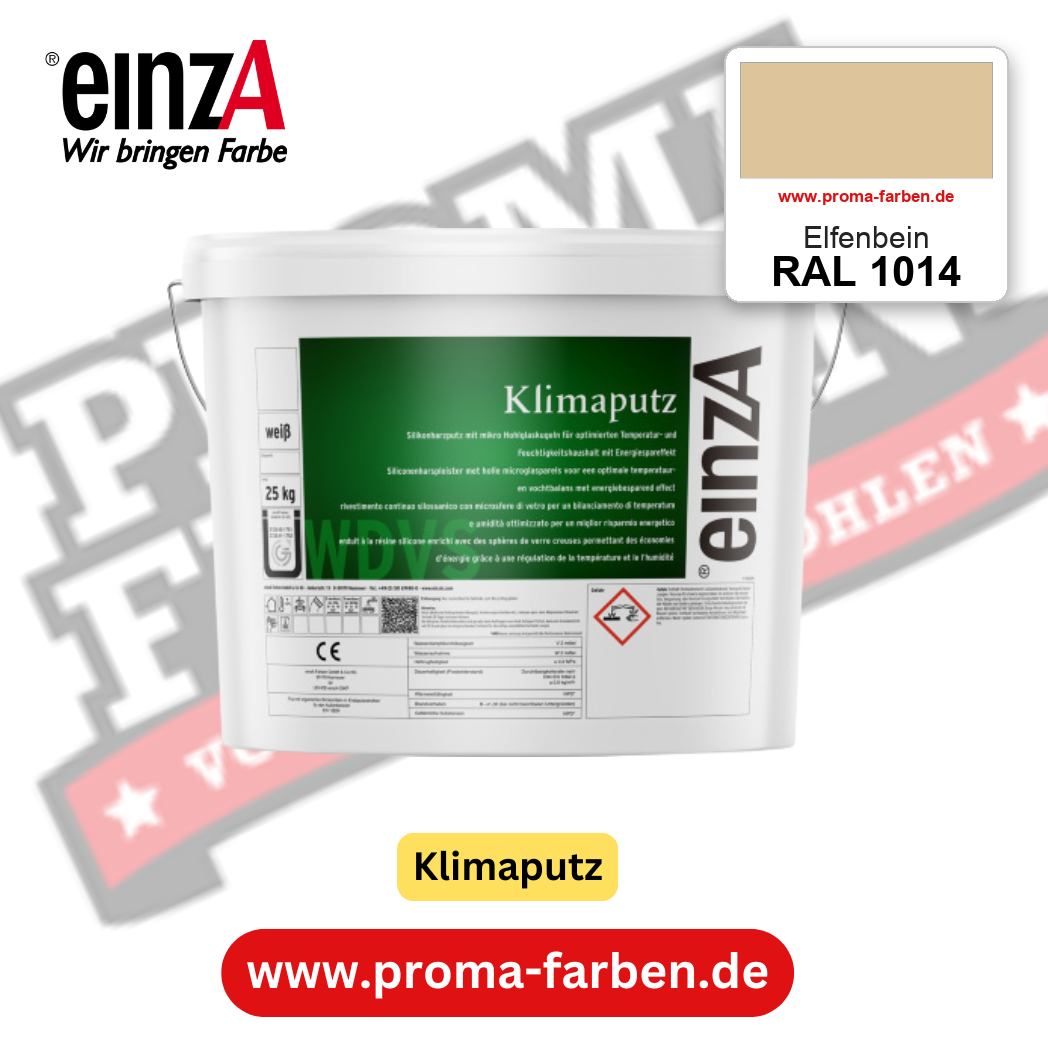 einzA Klimaputz RAL 1014 Elfenbein – online kaufen bei Proma Farben