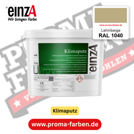 einzA Klimaputz RAL 1040 Lehmbeige – online kaufen bei Proma Farben