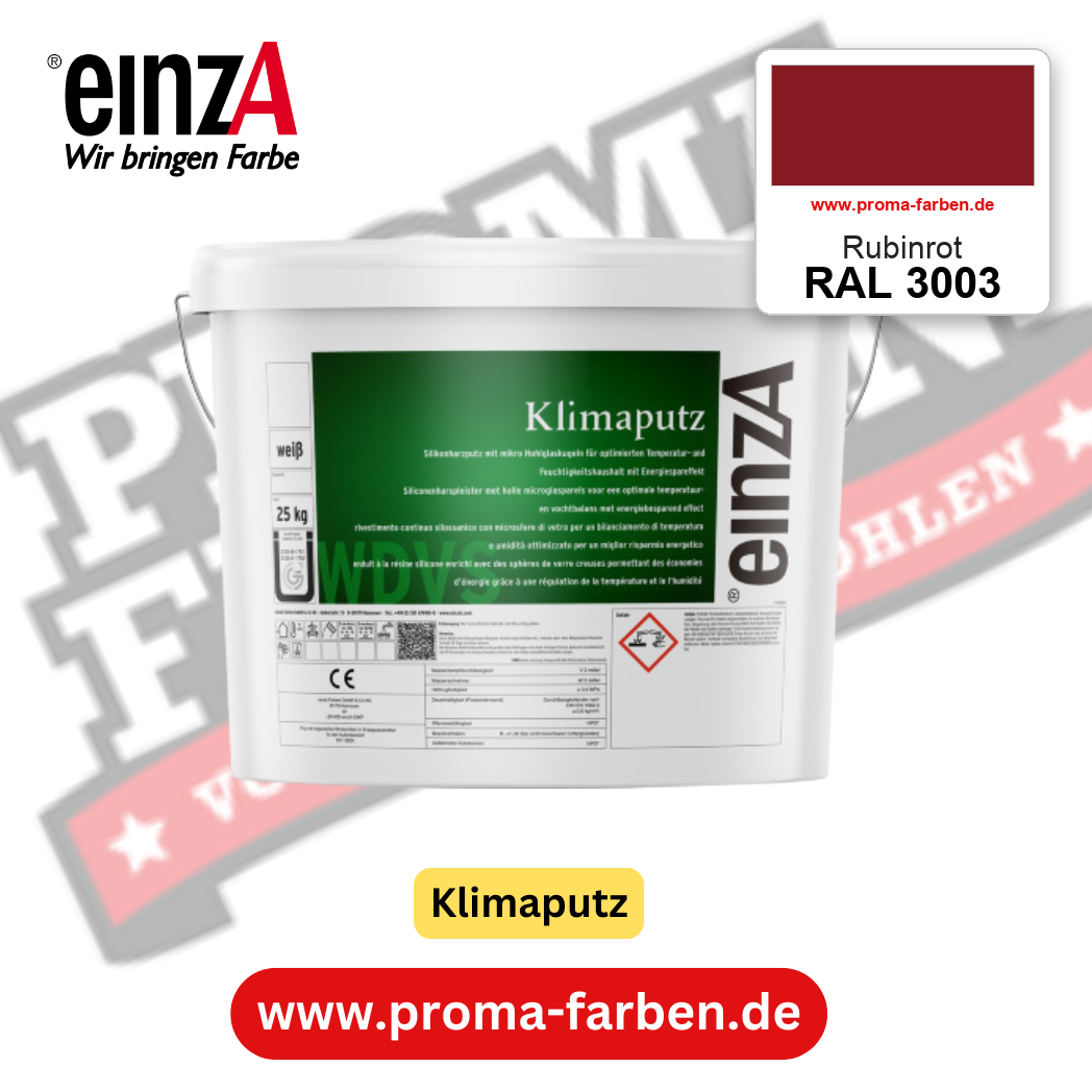 einzA Klimaputz RAL 3003 Rubinrot – online kaufen bei Proma Farben