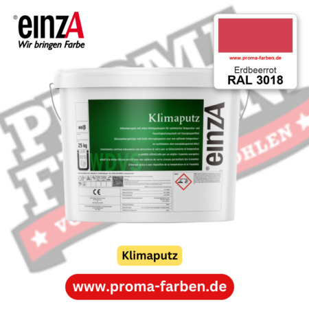 einzA Klimaputz RAL 3018 Erdbeerrot – online kaufen bei Proma Farben