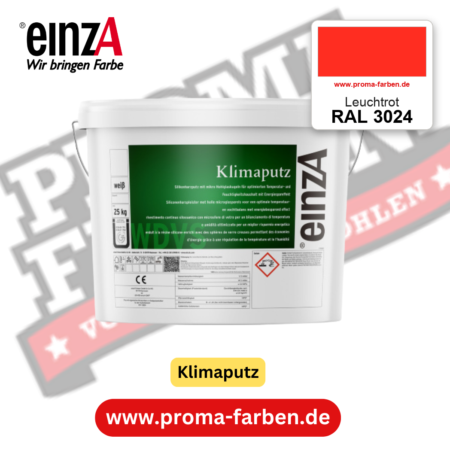 einzA Klimaputz RAL 3024 Leuchtrot – online kaufen bei Proma Farben