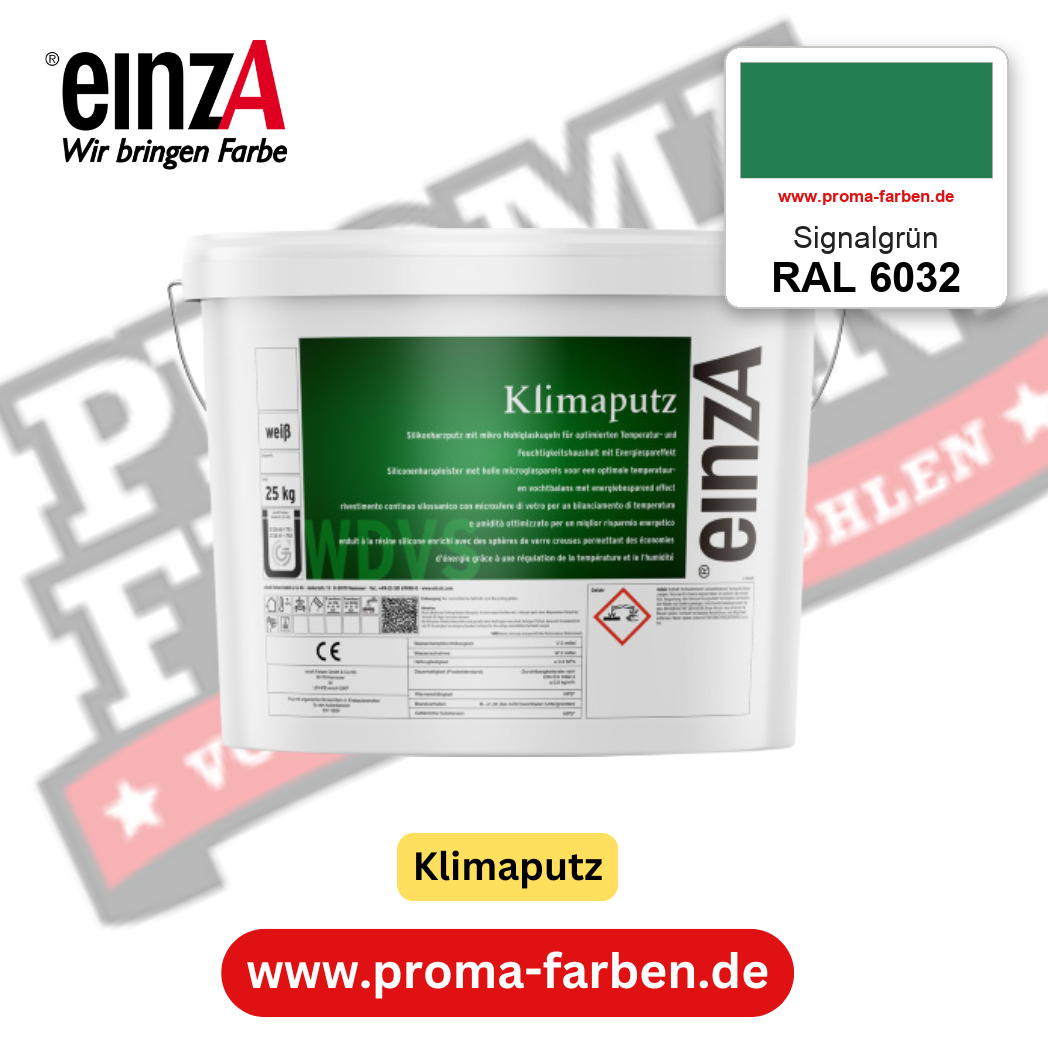 einzA Klimaputz RAL 6032 Signalgrün – online kaufen bei Proma Farben